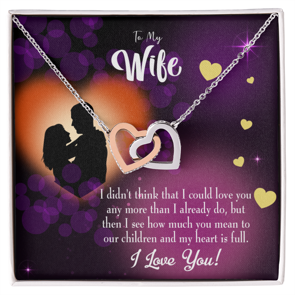 To My Wife My Heart is Full Inseparable Necklace-Express Your Love Gifts