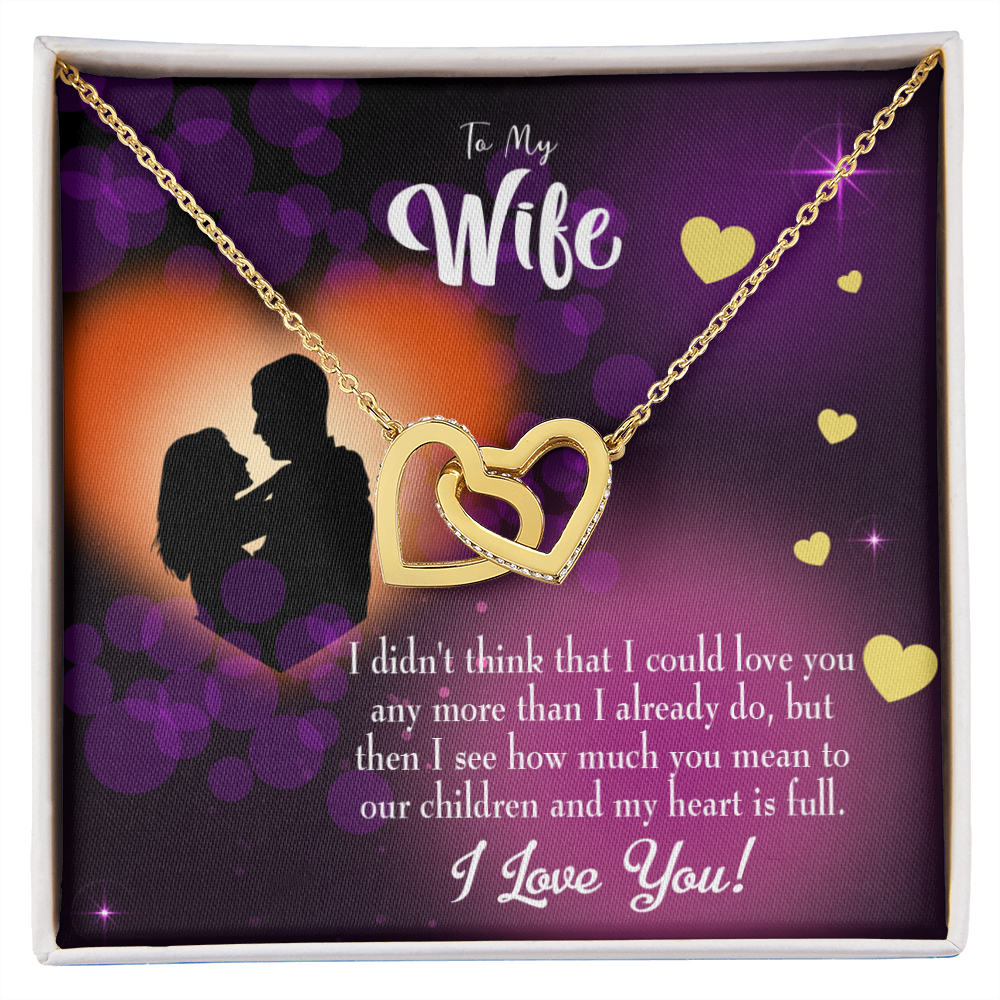 To My Wife My Heart is Full Inseparable Necklace-Express Your Love Gifts