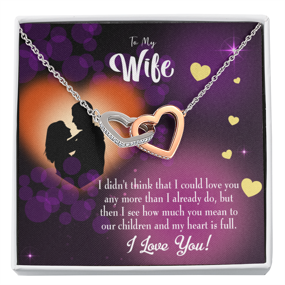 To My Wife My Heart is Full Inseparable Necklace-Express Your Love Gifts