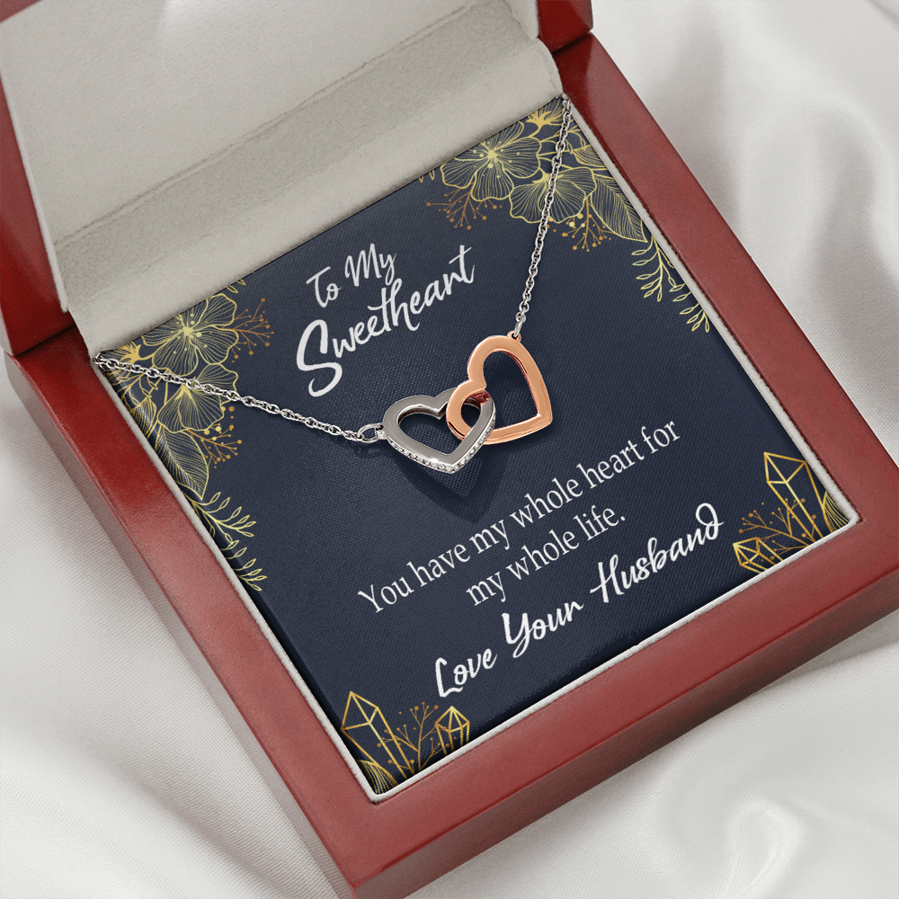 To My Wife My Heart is Yours Inseparable Necklace-Express Your Love Gifts