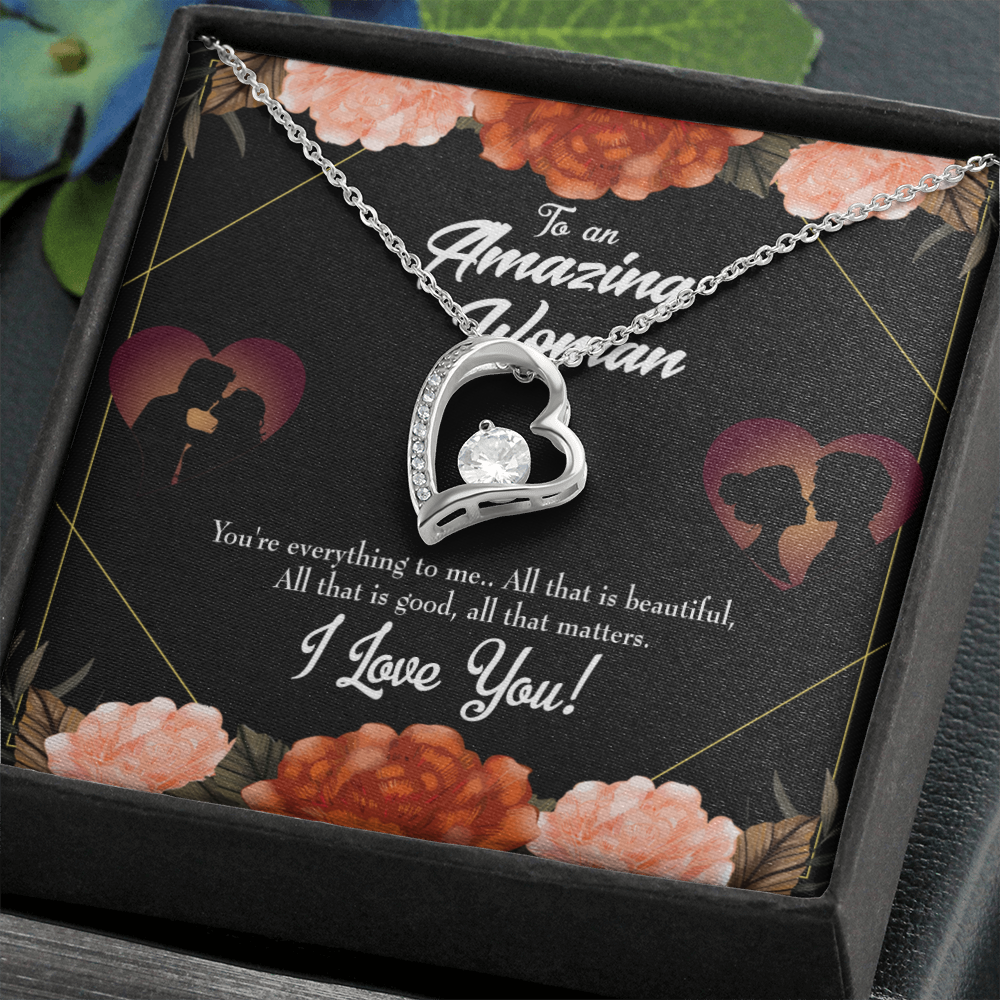 To My Wife My Love and Friend Forever Necklace w Message Card-Express Your Love Gifts