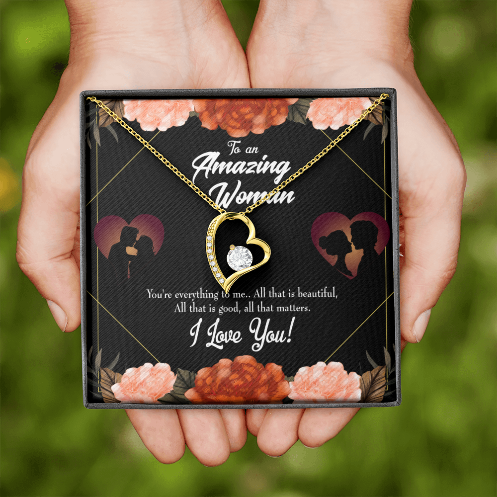 To My Wife My Love and Friend Forever Necklace w Message Card-Express Your Love Gifts