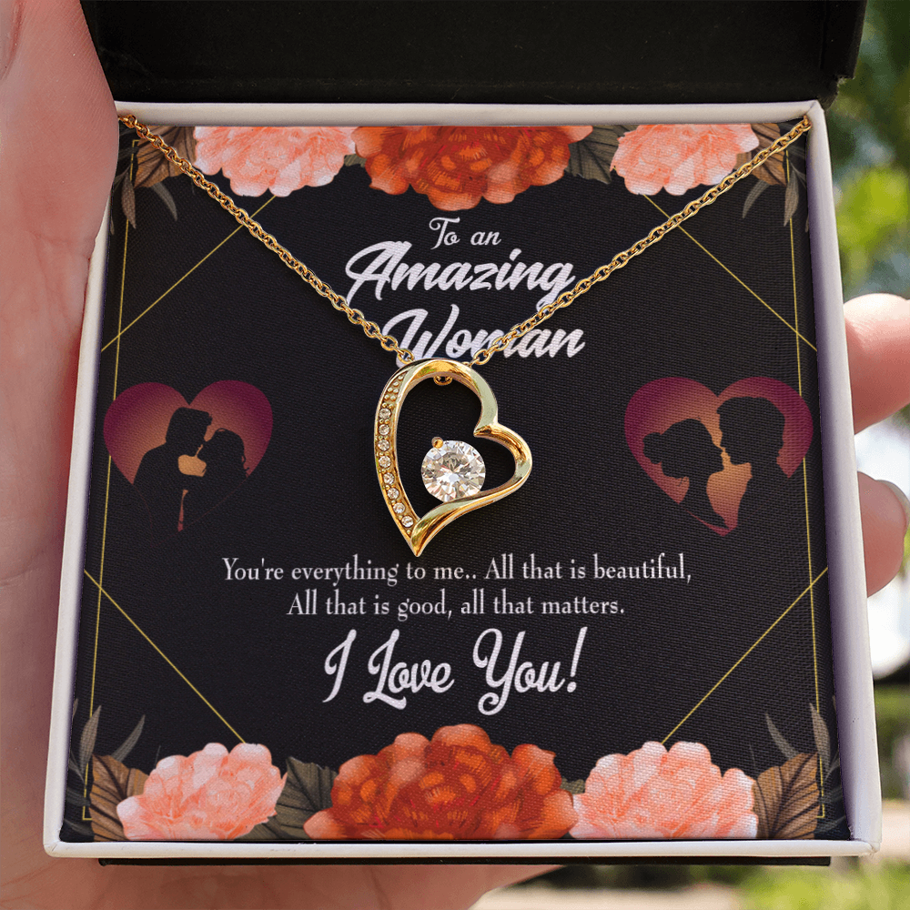 To My Wife My Love and Friend Forever Necklace w Message Card-Express Your Love Gifts