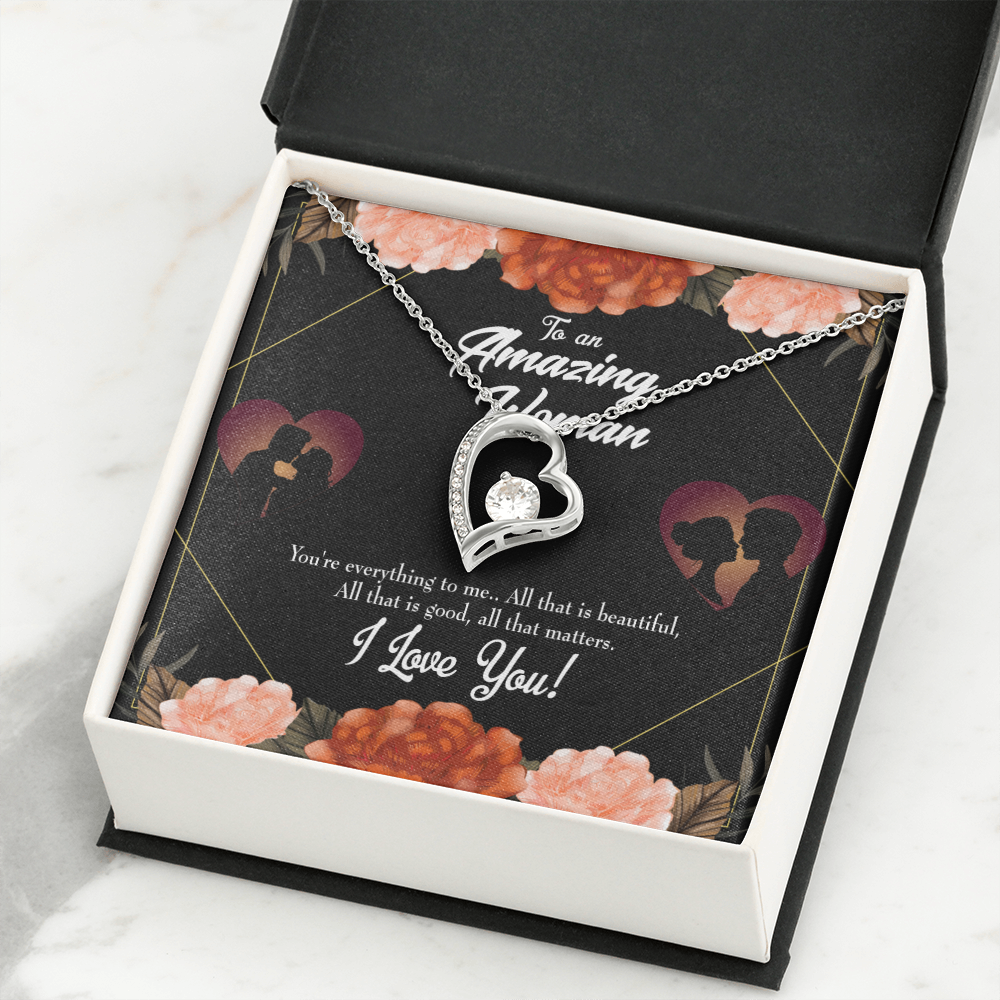 To My Wife My Love and Friend Forever Necklace w Message Card-Express Your Love Gifts