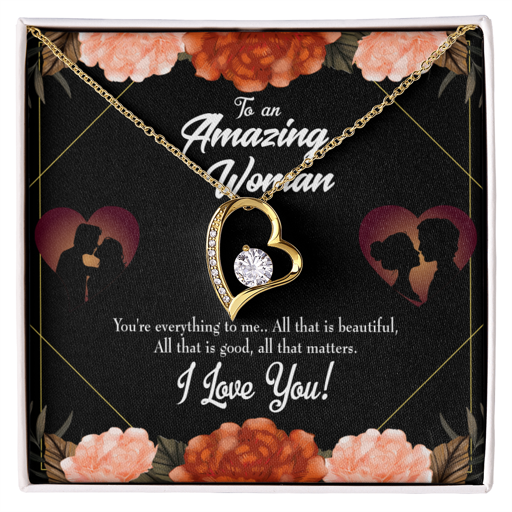 To My Wife My Love and Friend Forever Necklace w Message Card-Express Your Love Gifts