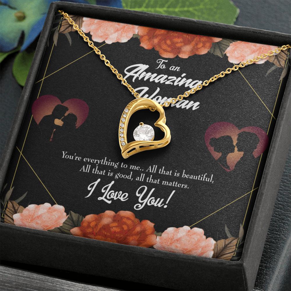 To My Wife My Love and Friend Forever Necklace w Message Card-Express Your Love Gifts