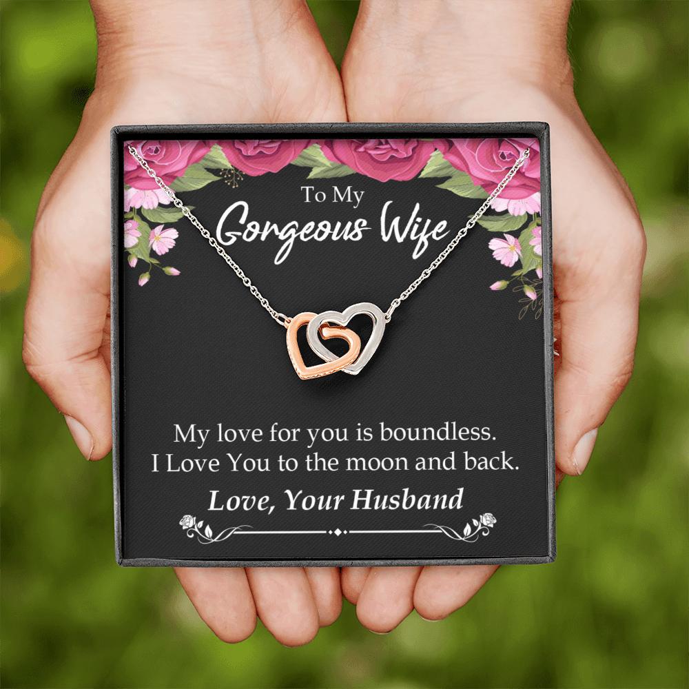 To My Wife My Love For You is Boundless Inseparable Necklace-Express Your Love Gifts