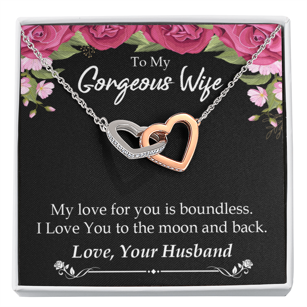 To My Wife My Love For You is Boundless Inseparable Necklace-Express Your Love Gifts