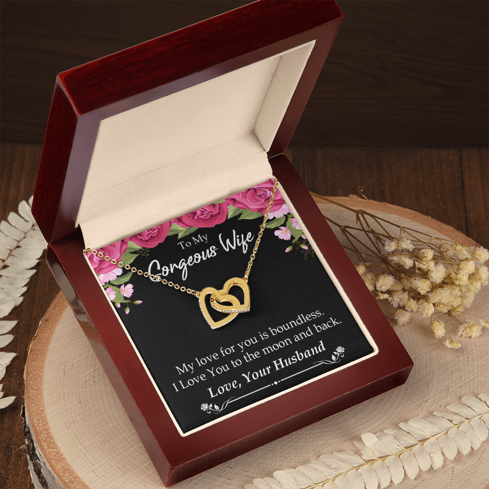 To My Wife My Love For You is Boundless Inseparable Necklace-Express Your Love Gifts