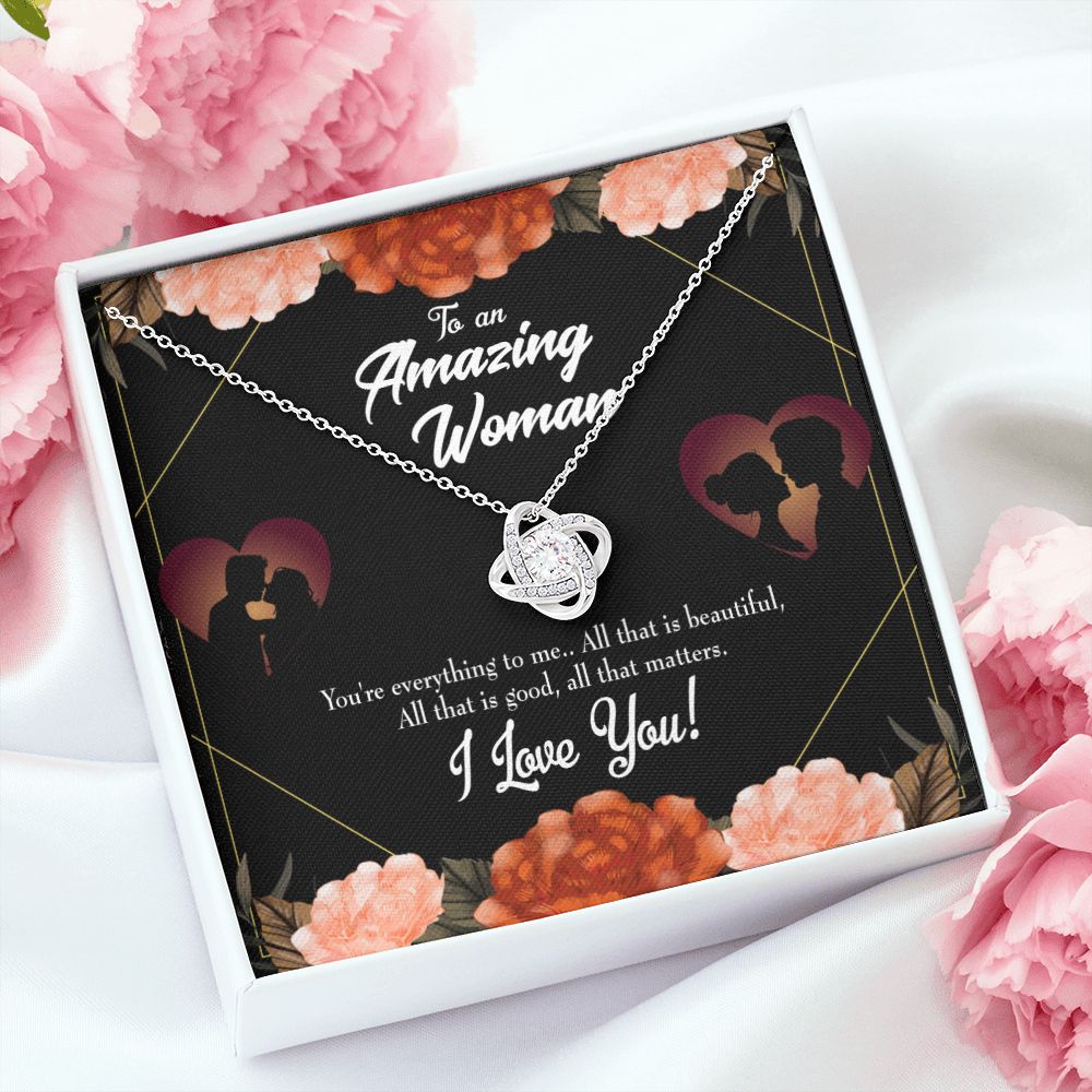 To My Wife My Love Friend Infinity Knot Necklace Message Card-Express Your Love Gifts