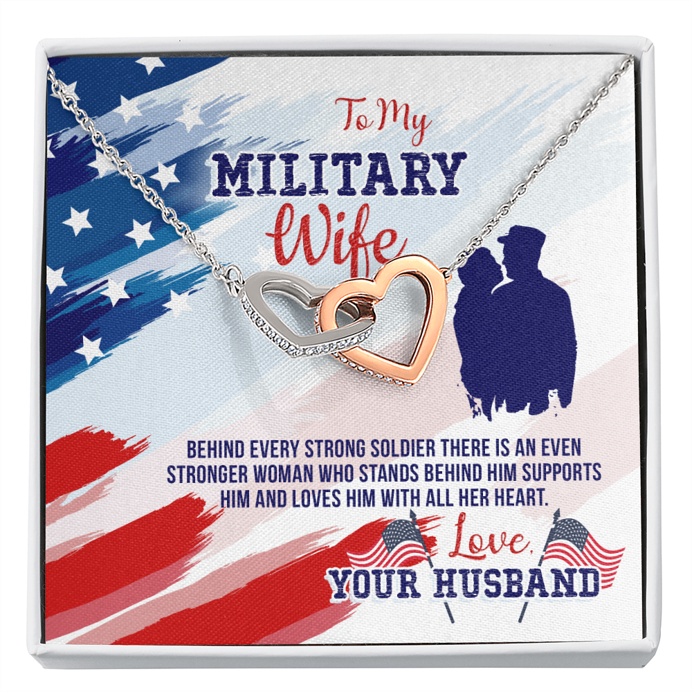 To My Wife My Milatary Wife Inseparable Necklace-Express Your Love Gifts