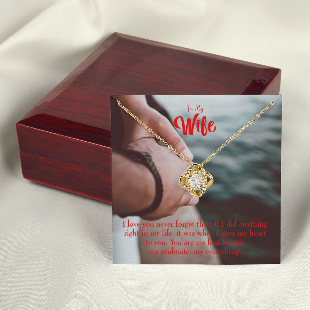 To My Wife My Soulmate My Everything Infinity Knot Necklace Message Card-Express Your Love Gifts