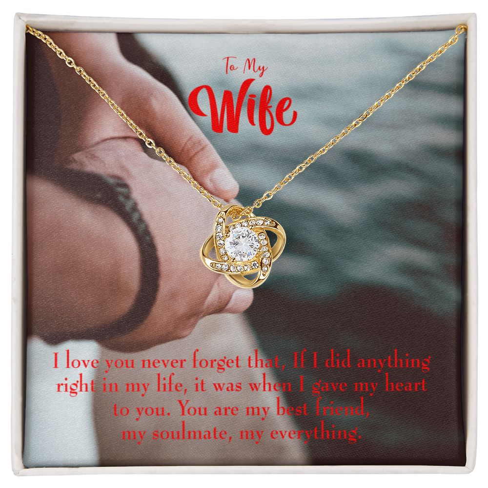 To My Wife My Soulmate My Everything Infinity Knot Necklace Message Card-Express Your Love Gifts