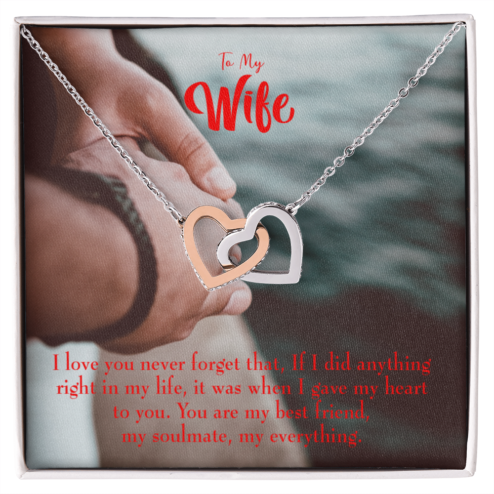 To My Wife My Soulmate My Everything Inseparable Necklace-Express Your Love Gifts