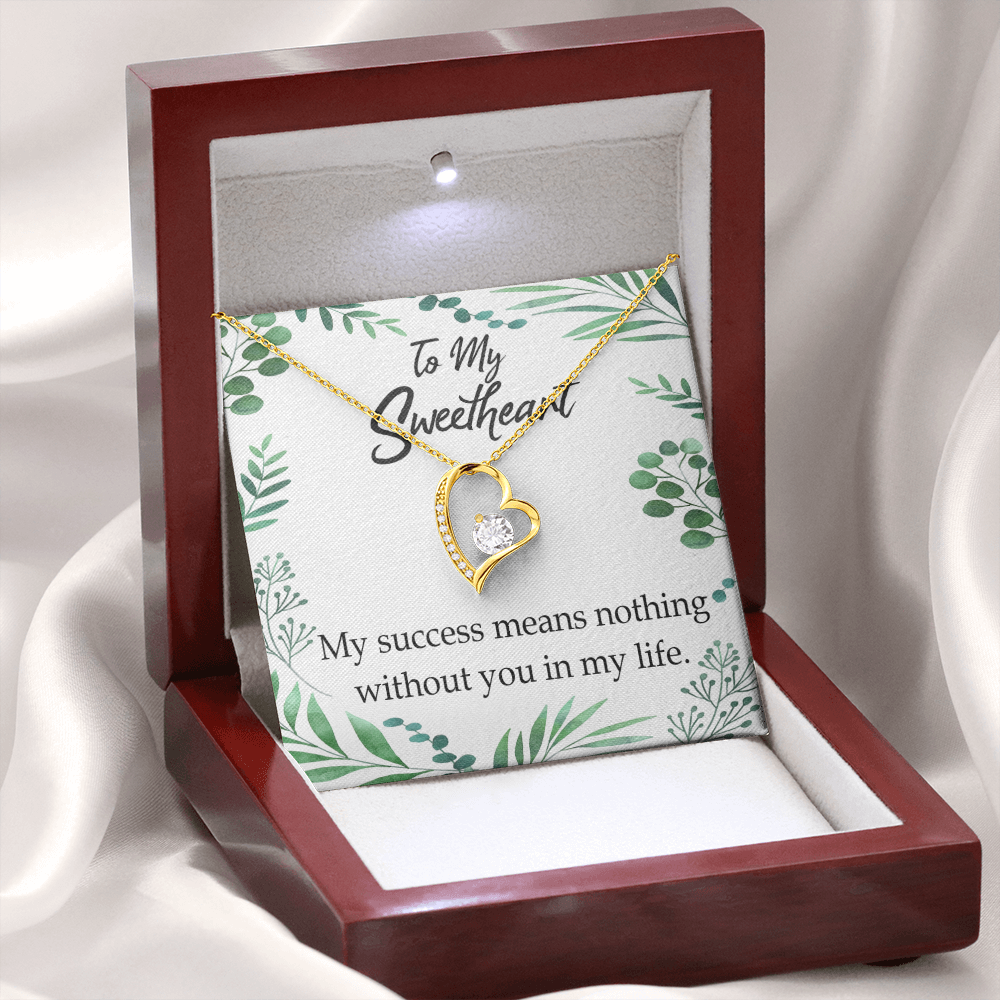 To My Wife My Success Means Nothing Without You Forever Necklace w Message Card-Express Your Love Gifts