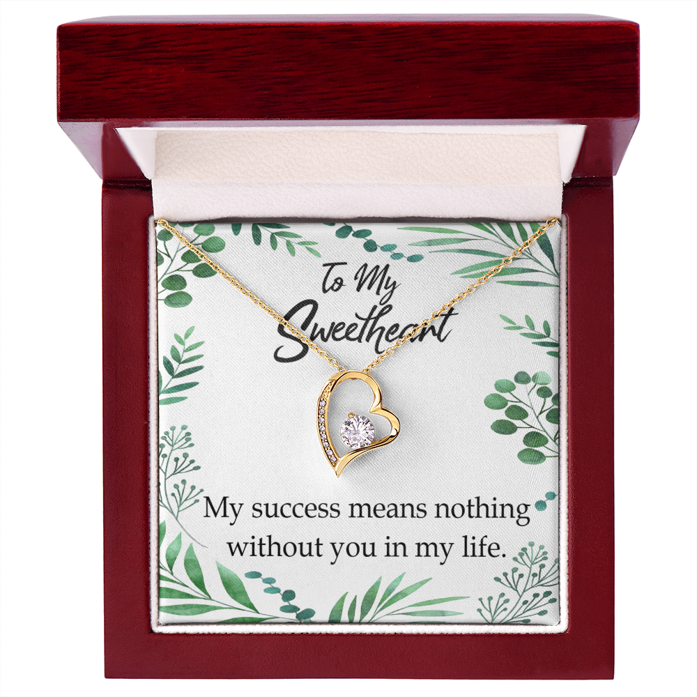 To My Wife My Success Means Nothing Without You Forever Necklace w Message Card-Express Your Love Gifts