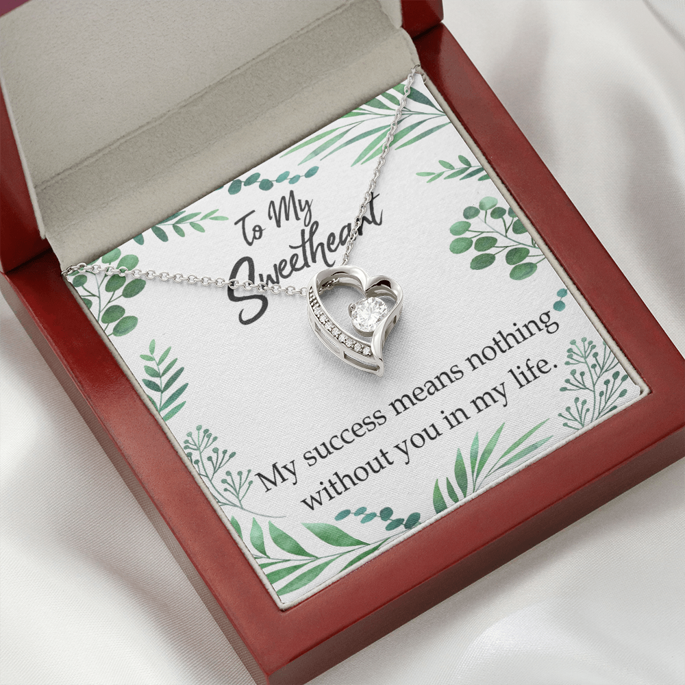 To My Wife My Success Means Nothing Without You Forever Necklace w Message Card-Express Your Love Gifts