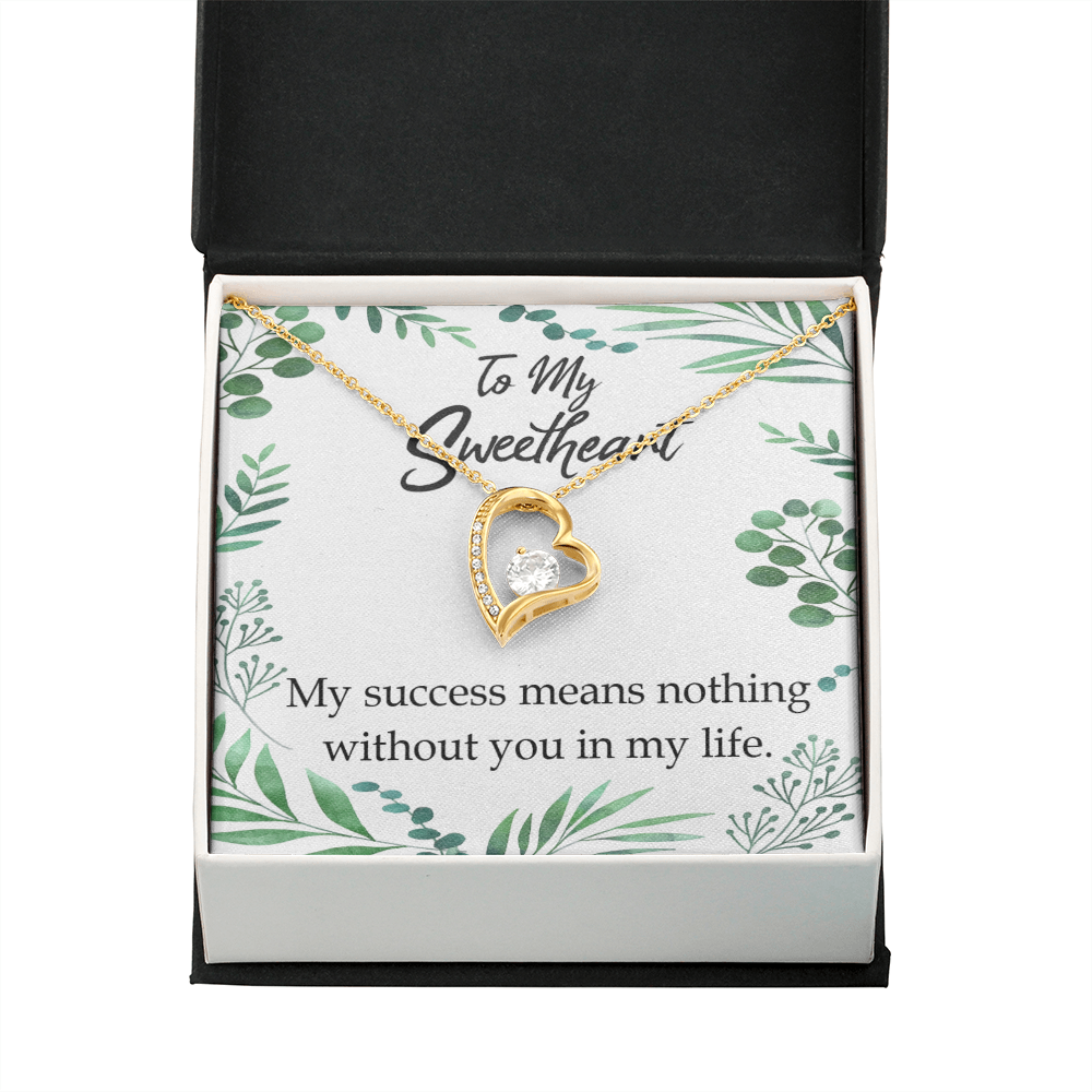 To My Wife My Success Means Nothing Without You Forever Necklace w Message Card-Express Your Love Gifts