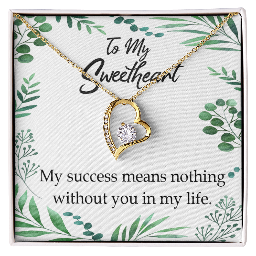 To My Wife My Success Means Nothing Without You Forever Necklace w Message Card-Express Your Love Gifts