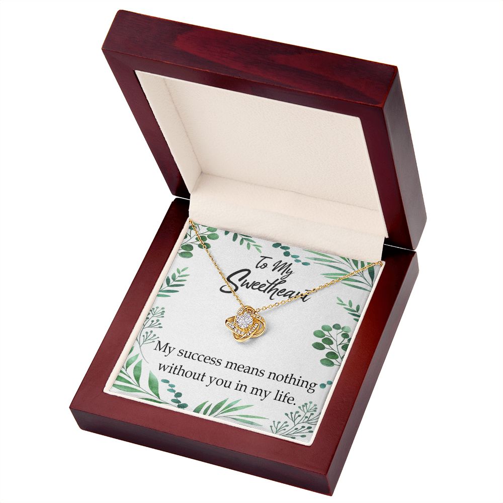 To My Wife My Success Means Nothing Without You Infinity Knot Necklace Message Card-Express Your Love Gifts