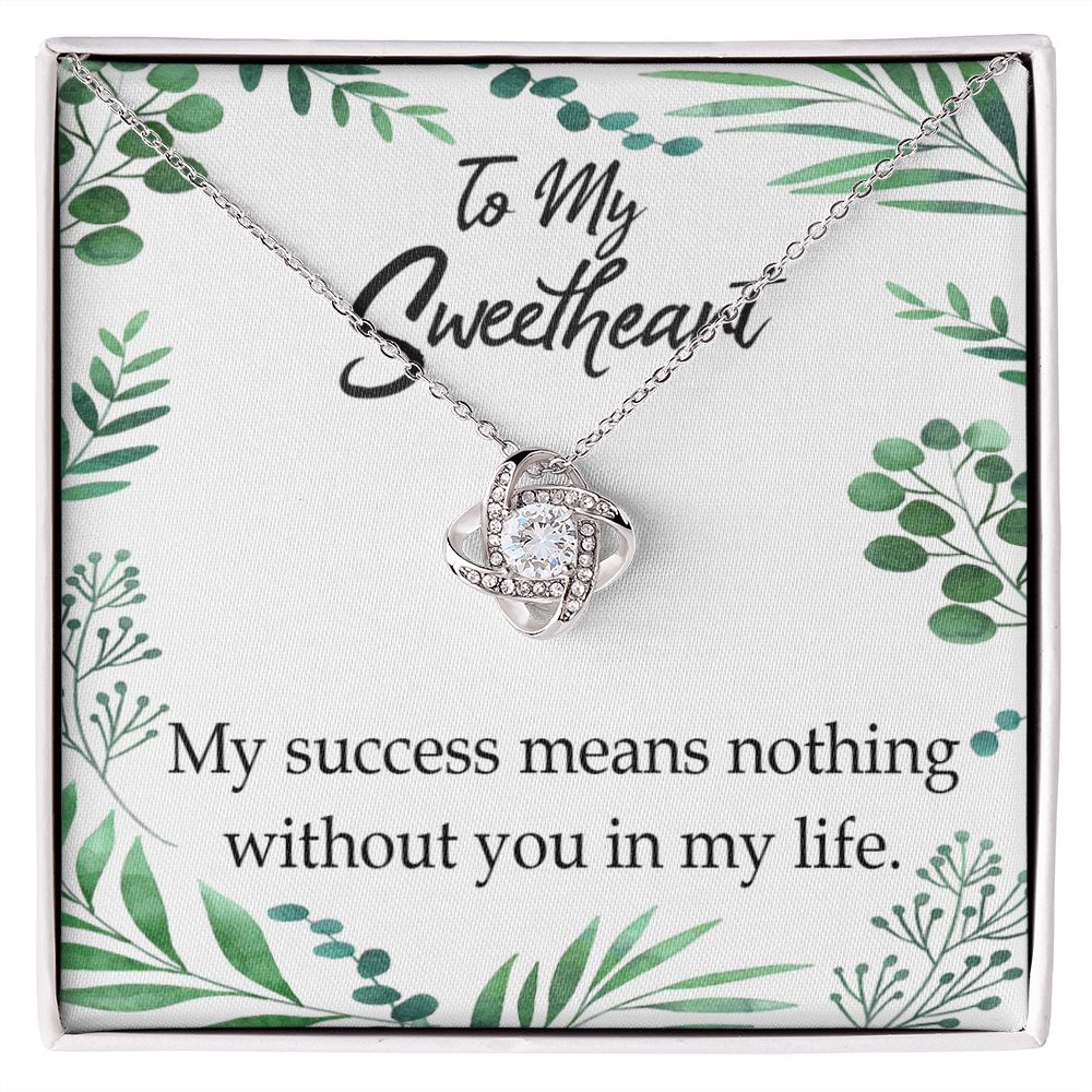 To My Wife My Success Means Nothing Without You Infinity Knot Necklace Message Card-Express Your Love Gifts