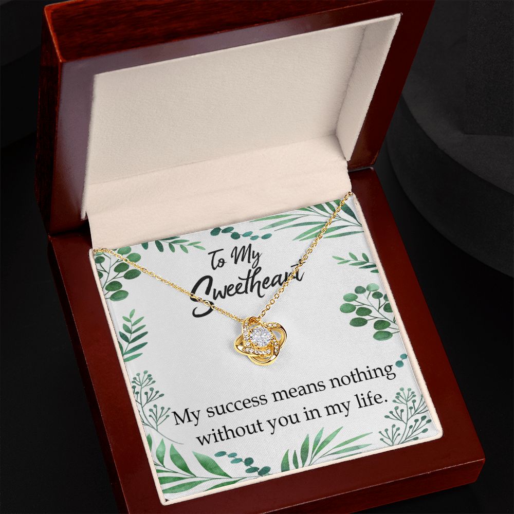 To My Wife My Success Means Nothing Without You Infinity Knot Necklace Message Card-Express Your Love Gifts