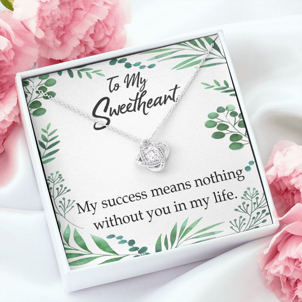 To My Wife My Success Means Nothing Without You Infinity Knot Necklace Message Card-Express Your Love Gifts