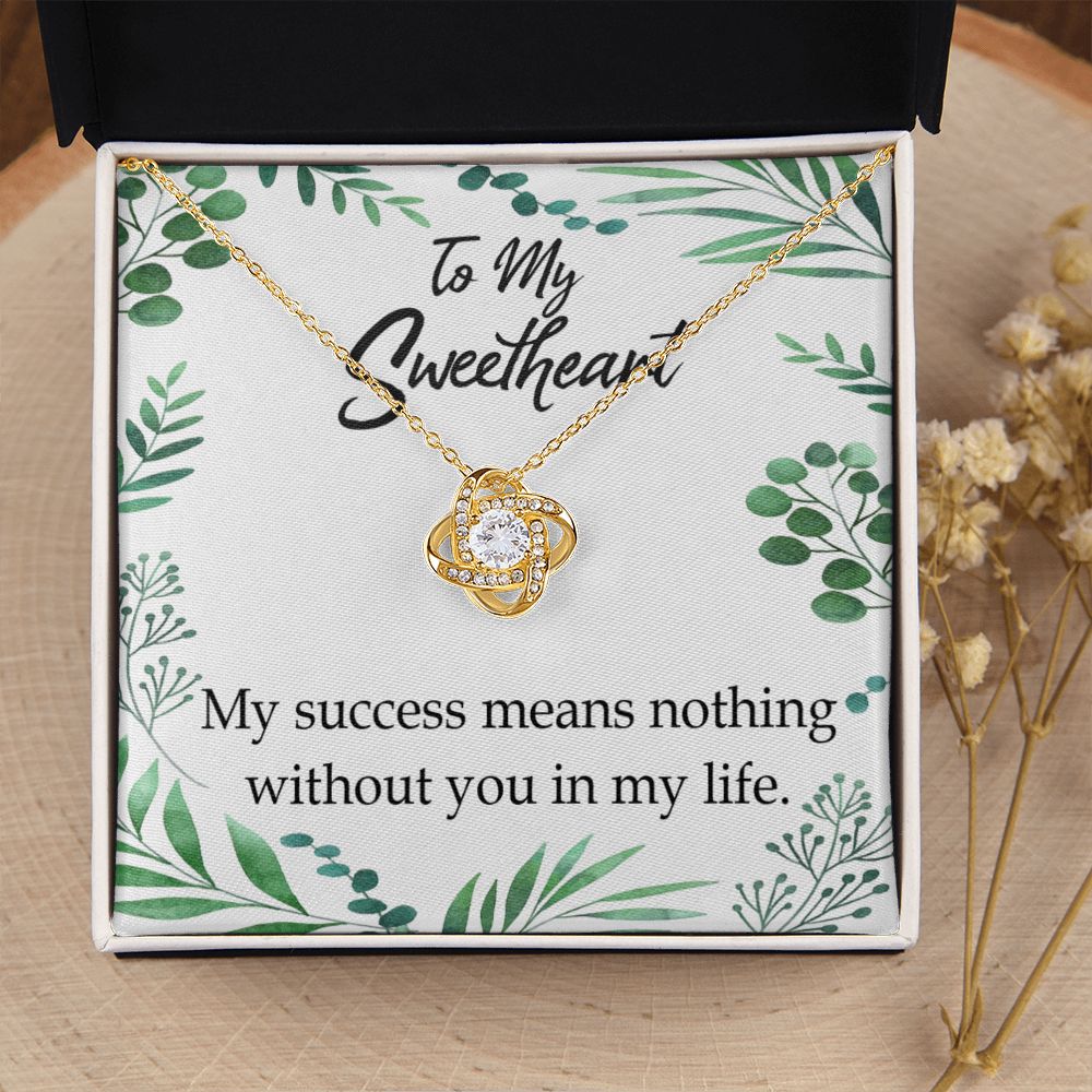 To My Wife My Success Means Nothing Without You Infinity Knot Necklace Message Card-Express Your Love Gifts