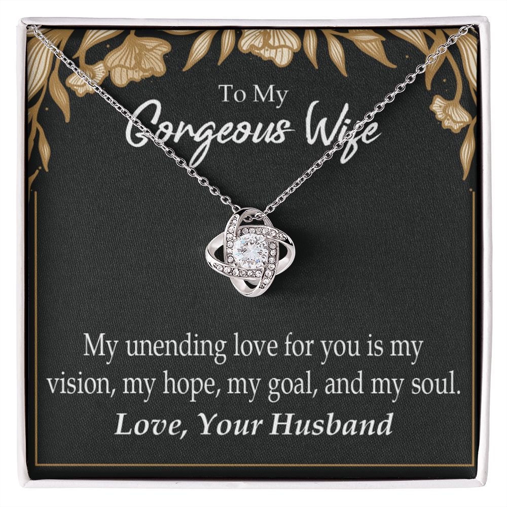 To My Wife My Unending Love For You Infinity Knot Necklace Message Card-Express Your Love Gifts