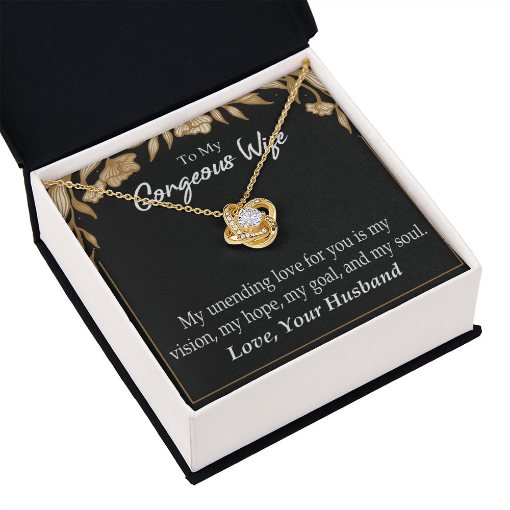 To My Wife My Unending Love For You Infinity Knot Necklace Message Card-Express Your Love Gifts