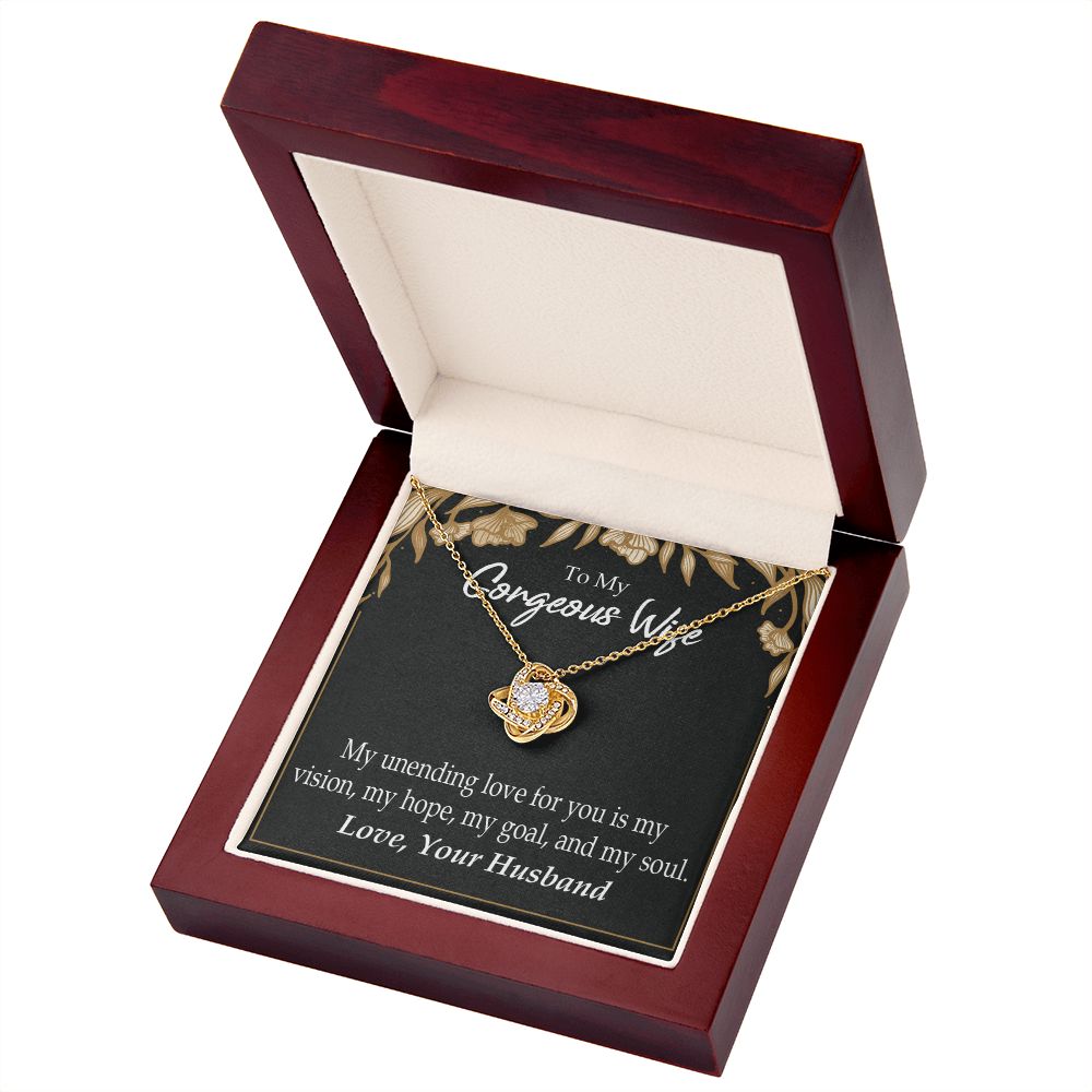 To My Wife My Unending Love For You Infinity Knot Necklace Message Card-Express Your Love Gifts