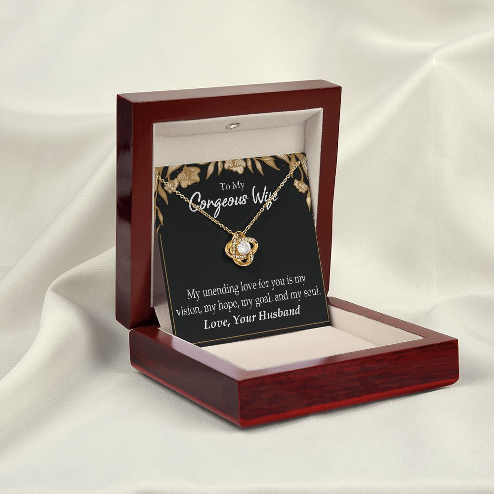 To My Wife My Unending Love For You Infinity Knot Necklace Message Card-Express Your Love Gifts