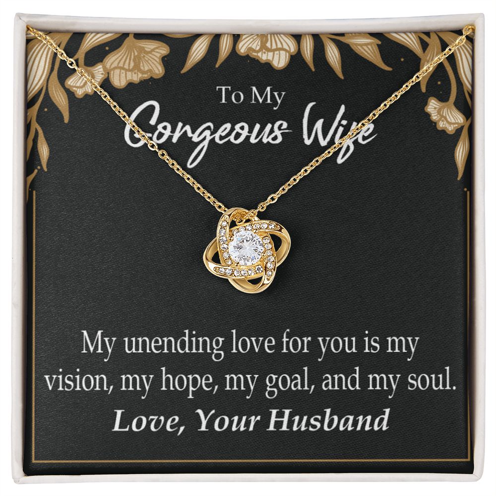 To My Wife My Unending Love For You Infinity Knot Necklace Message Card-Express Your Love Gifts