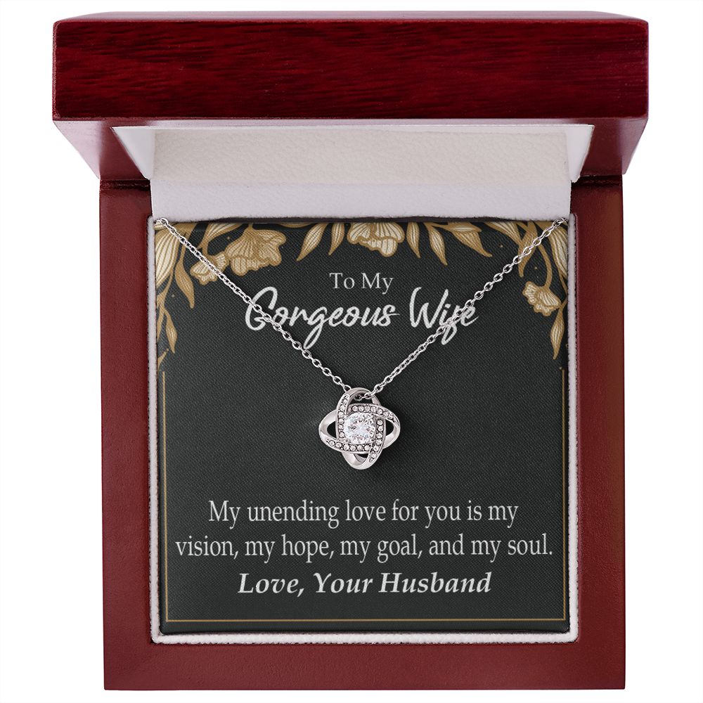 To My Wife My Unending Love For You Infinity Knot Necklace Message Card-Express Your Love Gifts