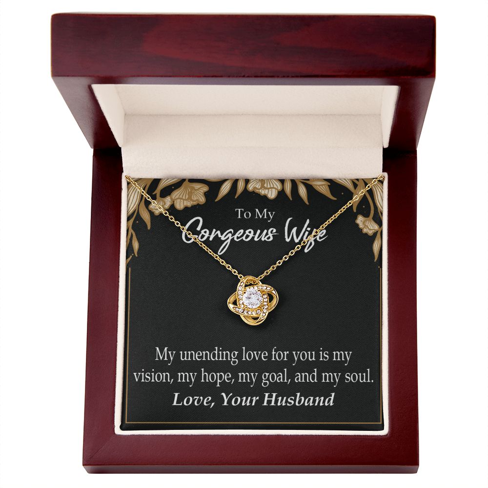 To My Wife My Unending Love For You Infinity Knot Necklace Message Card-Express Your Love Gifts