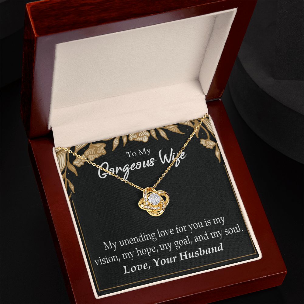 To My Wife My Unending Love For You Infinity Knot Necklace Message Card-Express Your Love Gifts