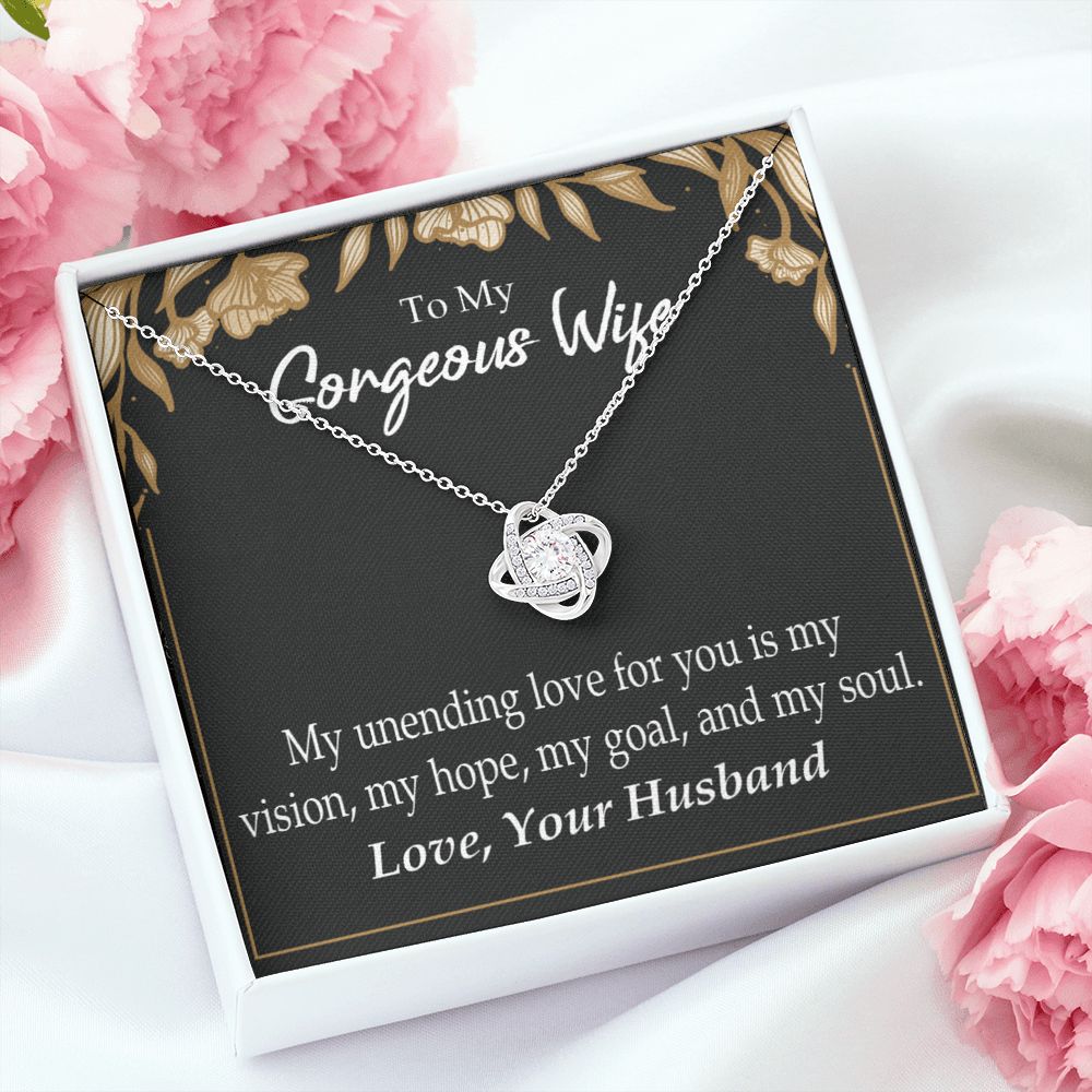 To My Wife My Unending Love For You Infinity Knot Necklace Message Card-Express Your Love Gifts