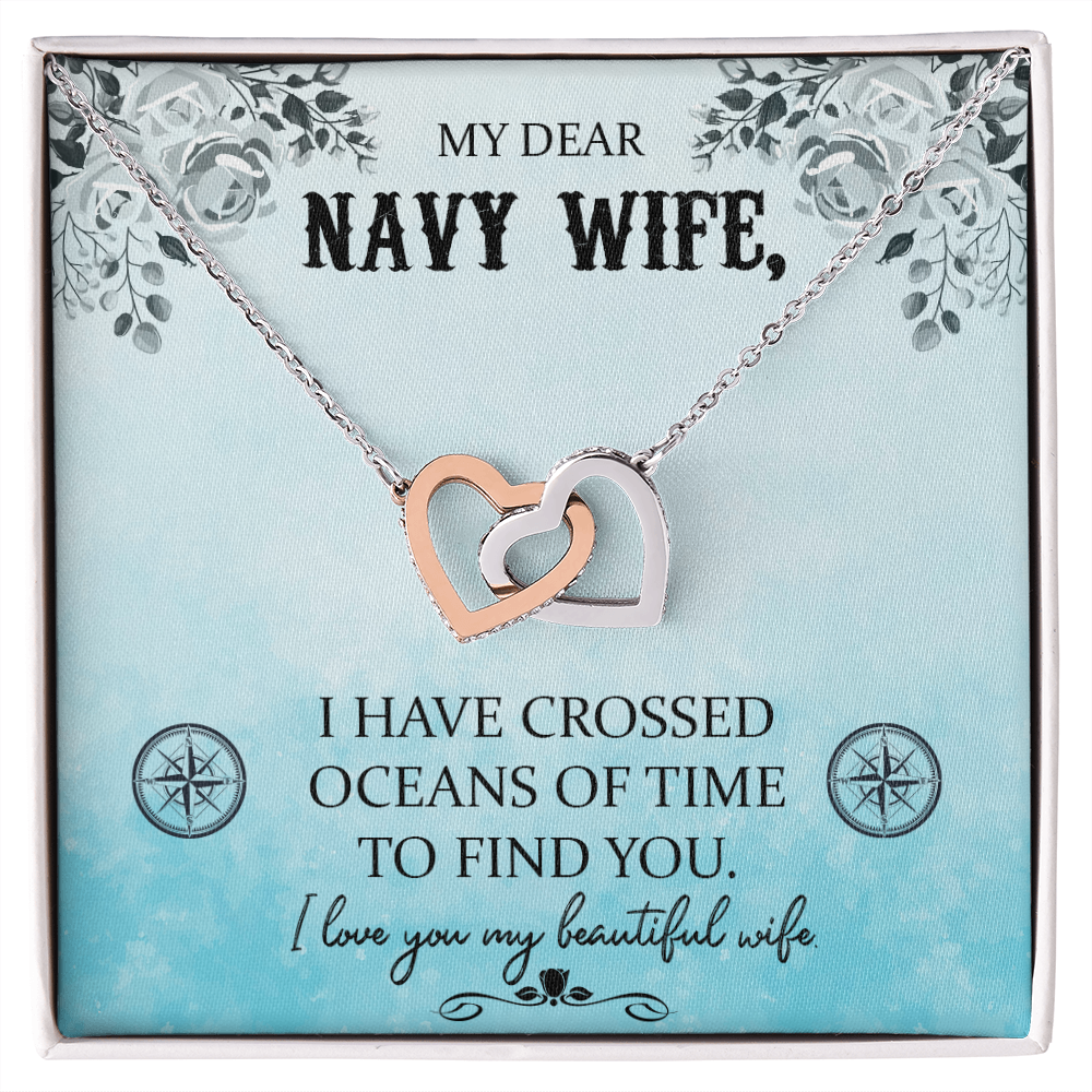 To My Wife Navy Wife Oceans of Time Inseparable Necklace-Express Your Love Gifts