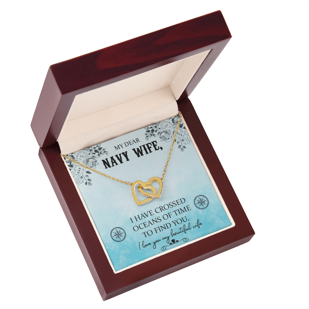 To My Wife Navy Wife Oceans of Time Inseparable Necklace-Express Your Love Gifts