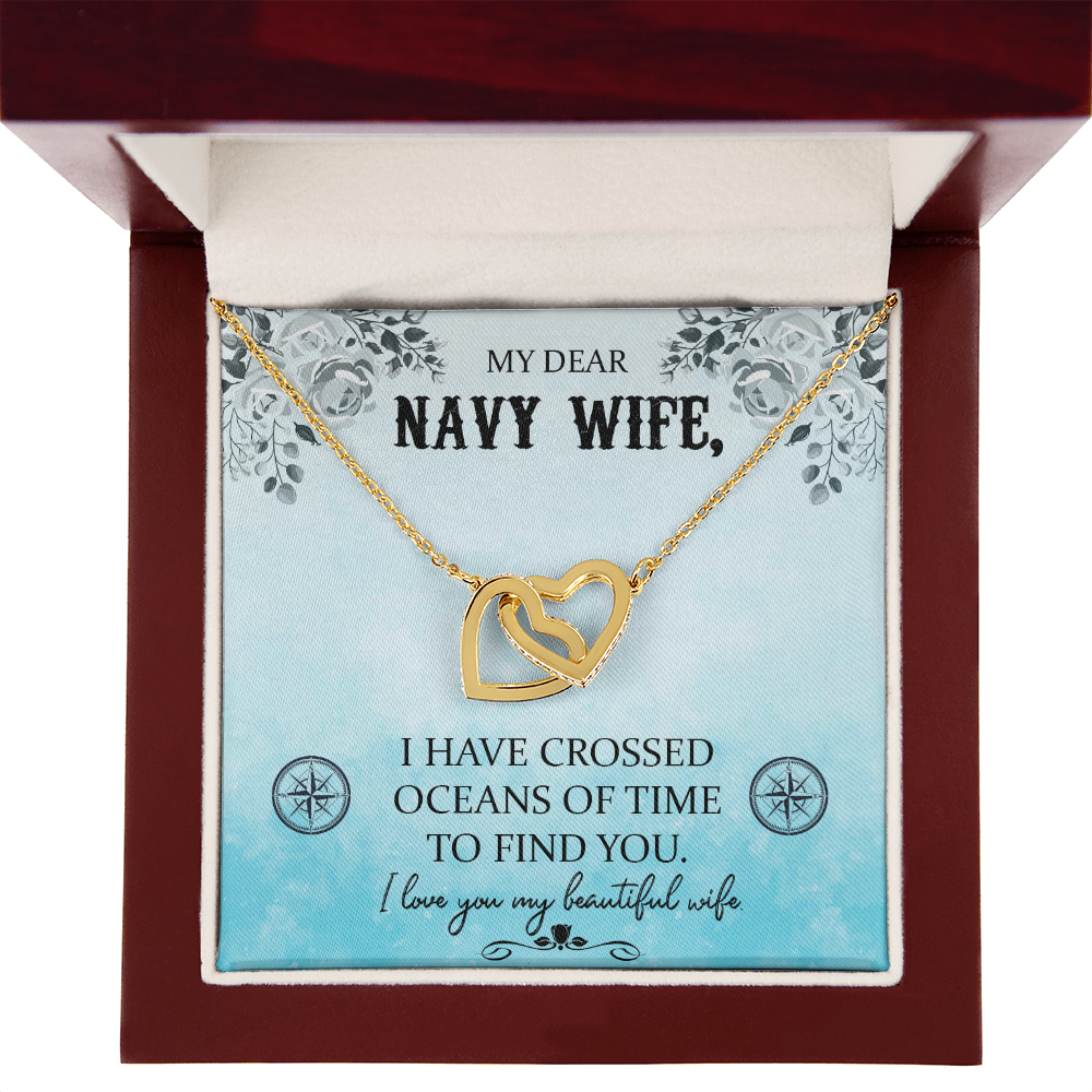 To My Wife Navy Wife Oceans of Time Inseparable Necklace-Express Your Love Gifts