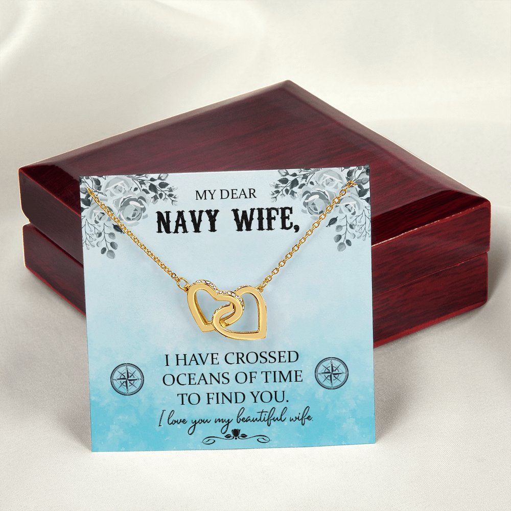 To My Wife Navy Wife Oceans of Time Inseparable Necklace-Express Your Love Gifts