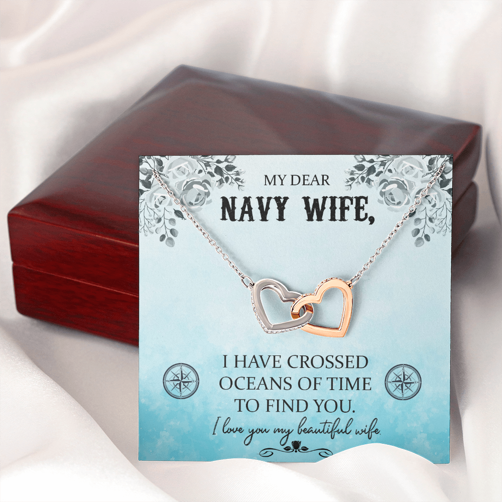 To My Wife Navy Wife Oceans of Time Inseparable Necklace-Express Your Love Gifts