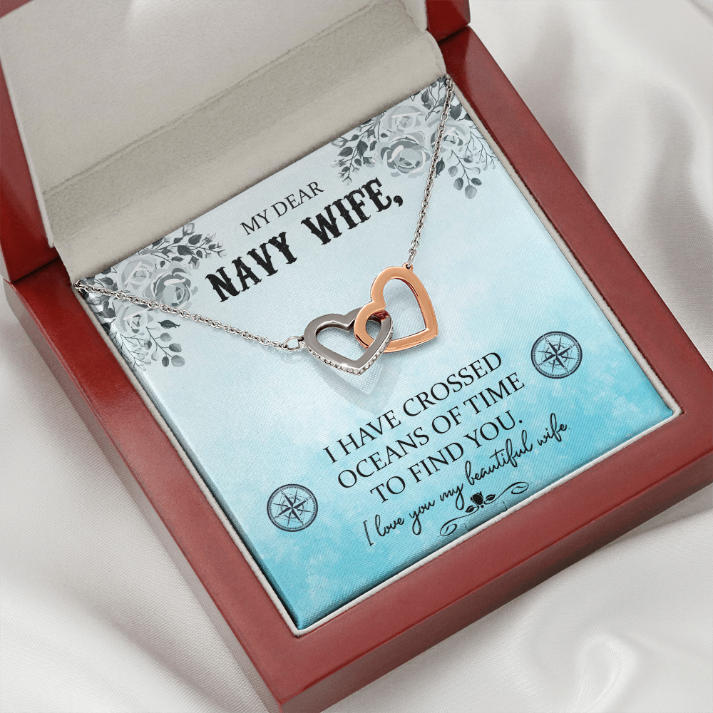 To My Wife Navy Wife Oceans of Time Inseparable Necklace-Express Your Love Gifts