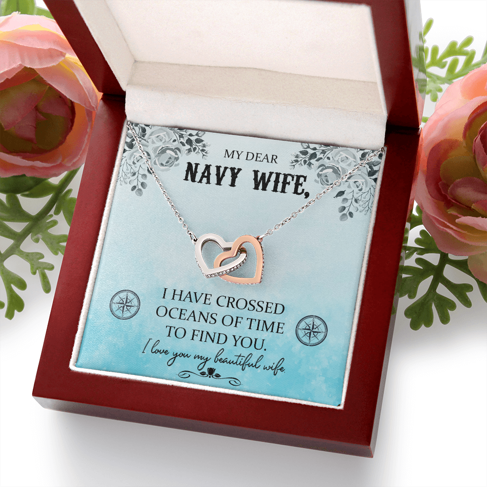 To My Wife Navy Wife Oceans of Time Inseparable Necklace-Express Your Love Gifts