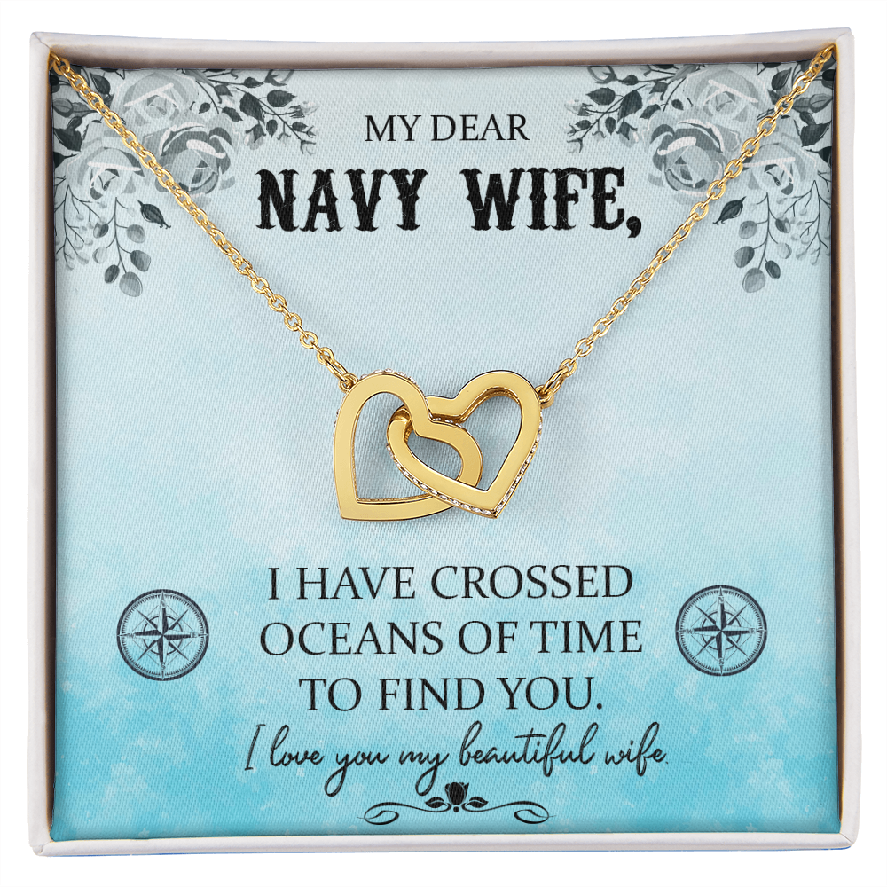 To My Wife Navy Wife Oceans of Time Inseparable Necklace-Express Your Love Gifts