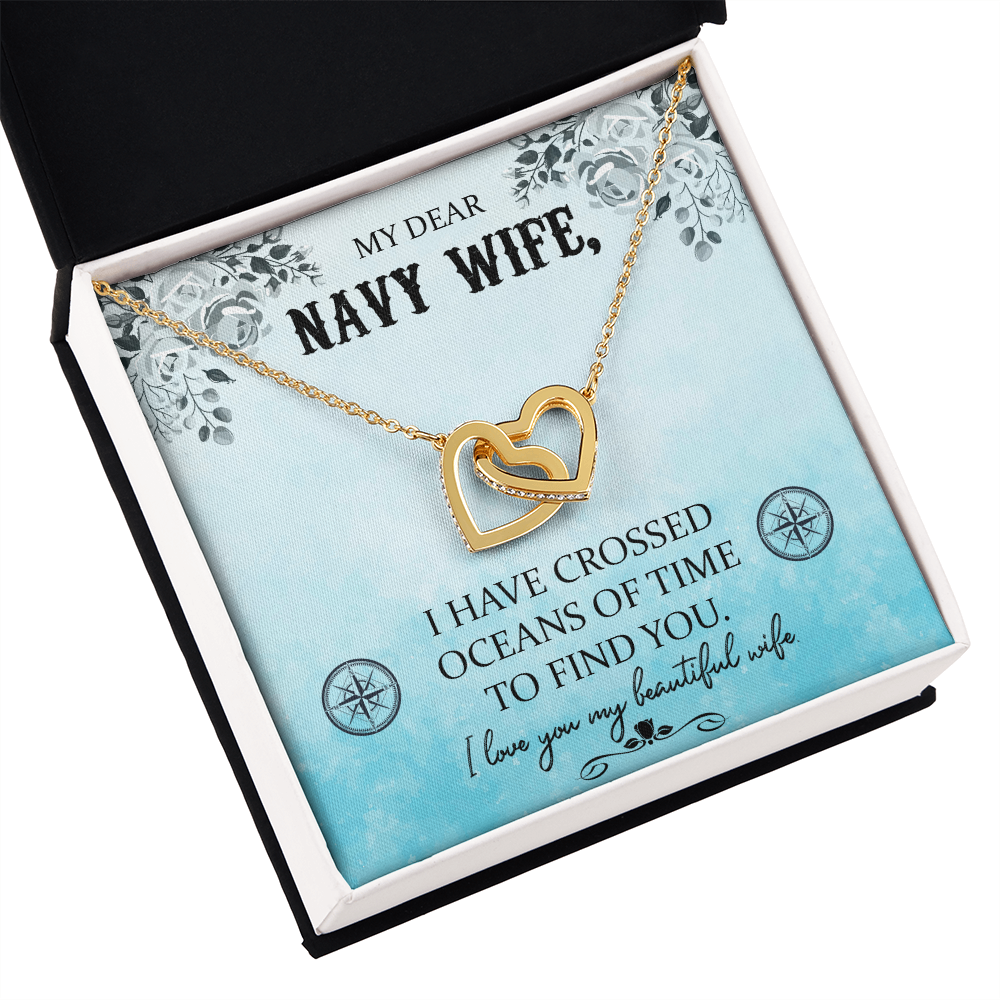 To My Wife Navy Wife Oceans of Time Inseparable Necklace-Express Your Love Gifts