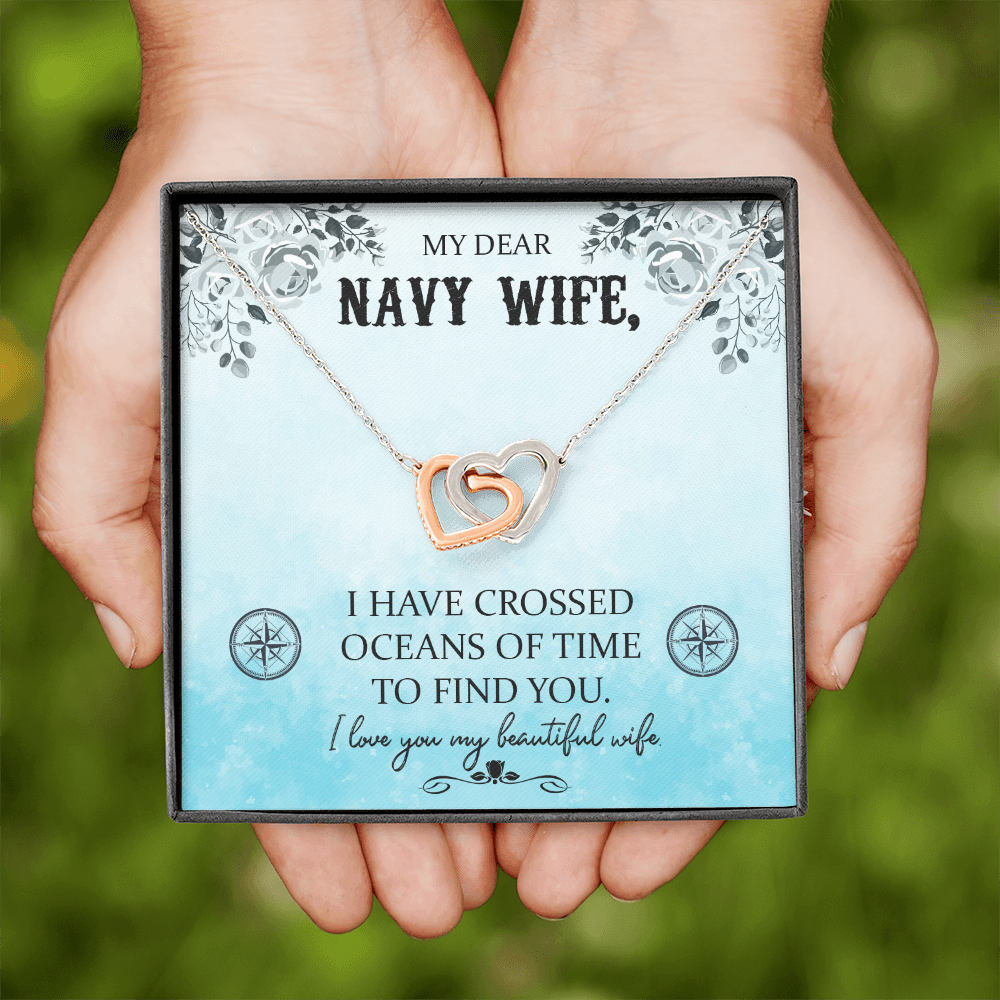 To My Wife Navy Wife Oceans of Time Inseparable Necklace-Express Your Love Gifts