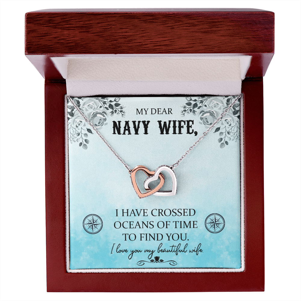 To My Wife Navy Wife Oceans of Time Inseparable Necklace-Express Your Love Gifts