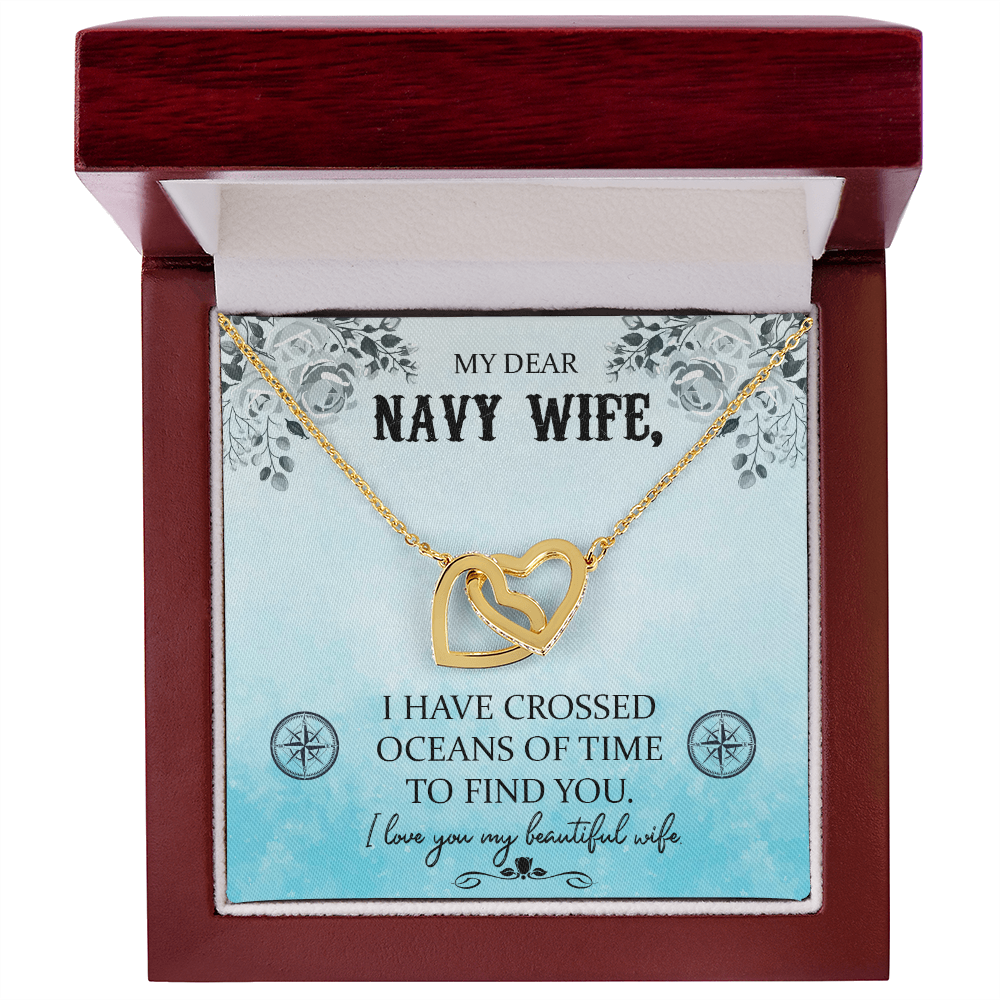 To My Wife Navy Wife Oceans of Time Inseparable Necklace-Express Your Love Gifts