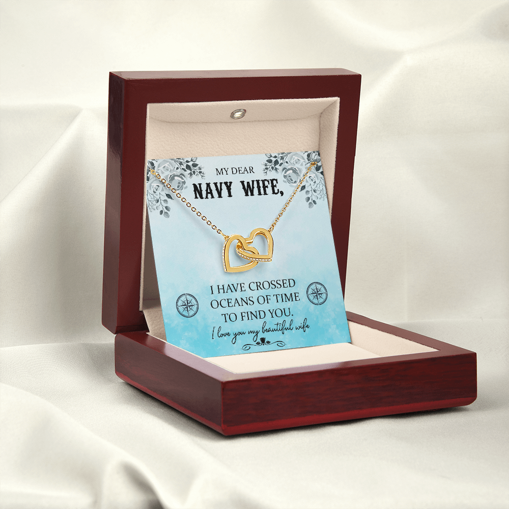 To My Wife Navy Wife Oceans of Time Inseparable Necklace-Express Your Love Gifts